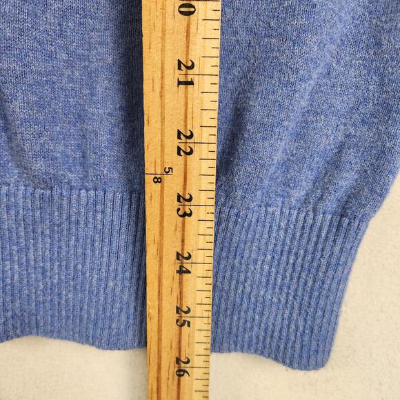 L.L.Bean Cotton/Cashmere Blend Turtleneck Sweater Women’s SZ M Blue Pullover EUC - Picture 9 of 13